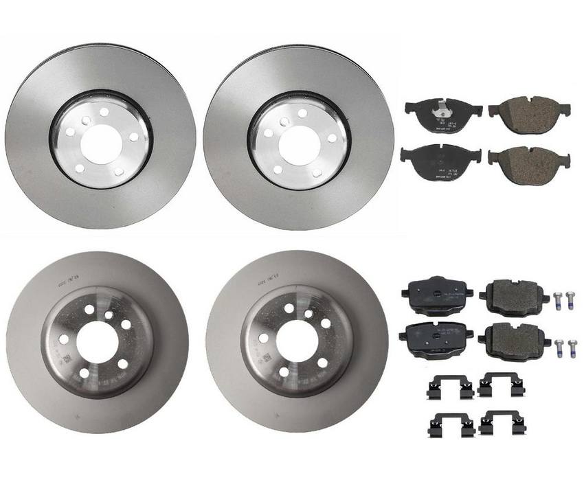 BMW Brake Kit - Pads and Rotors Front &  Rear (348mm/345mm)